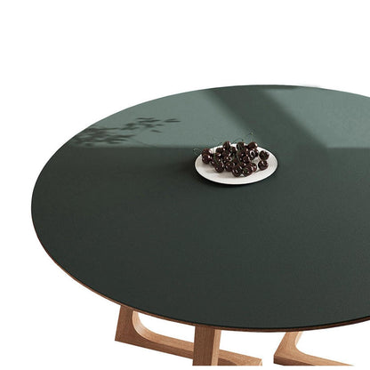 PU Tischdecke Rund 110cm Dunkelgrün – Wasserdichter Tischschutz