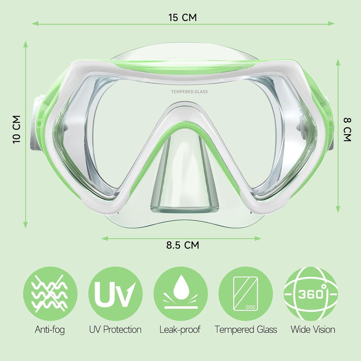 Taucherbrille Kinder Schwimmbrille Schnorchelmaske Jungen