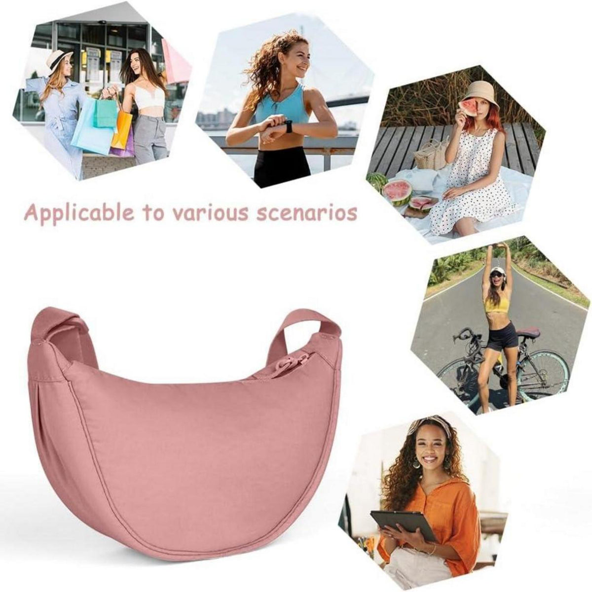Damen Umhängetasche Klein Verstellbarer Schultergurt Messenger Bag_HOLD