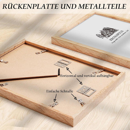 Bilderrahmen Set Din A4 Holz Natur Eiche Modern 2er Pack 21x29,7cm