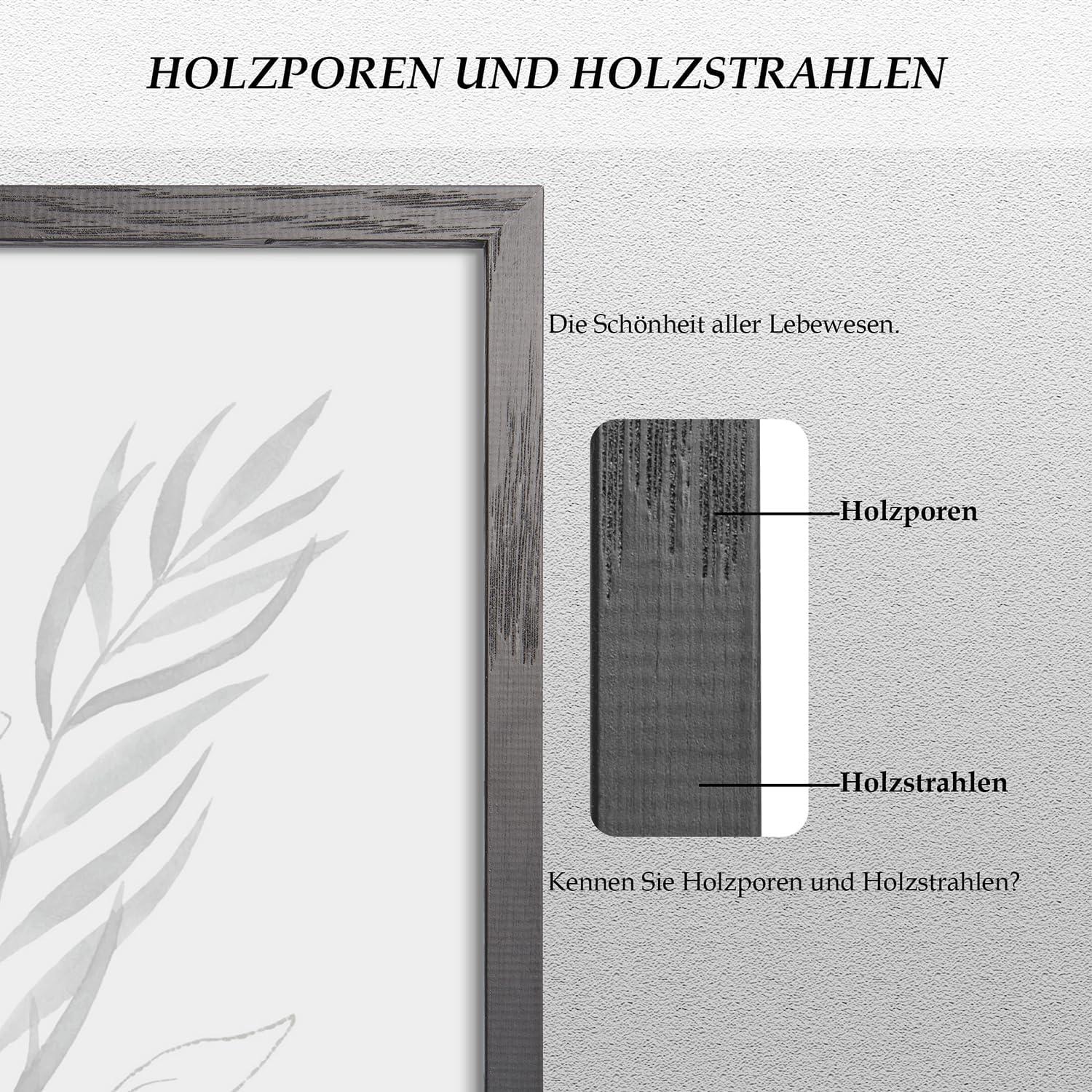 Bilderrahmen A3 Holz Schwarz Eiche 29,7 x 42 cm Moderngestaltung