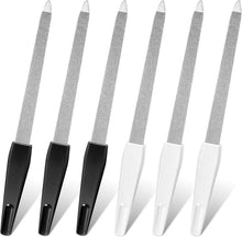 6 Stück Metall Nagelfeilen feine Körnung Tragbar