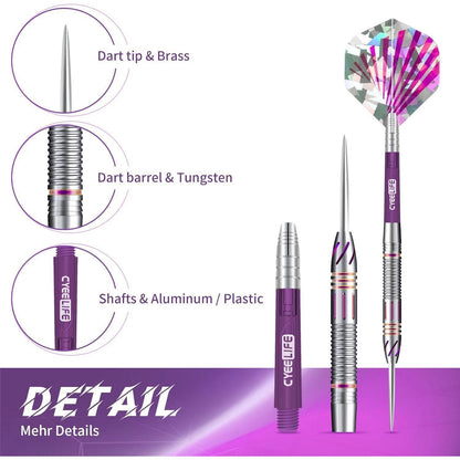 Professionelles Tungsten Steel Dart Set mit 3 Schäften