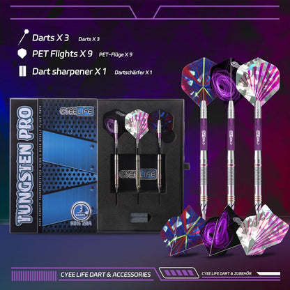 Professionelles Tungsten Steel Dart Set mit 3 Schäften
