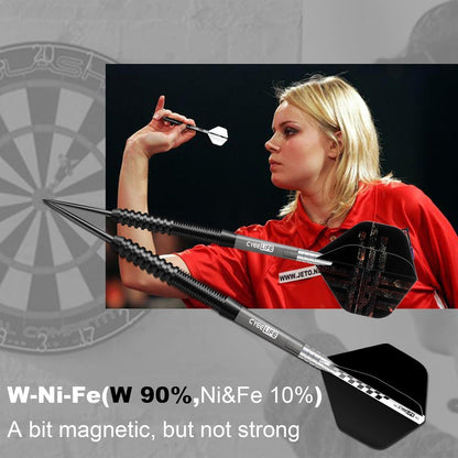 Tungsten Darts Set 23g Steel Tip mit Zubehör und Sharpener