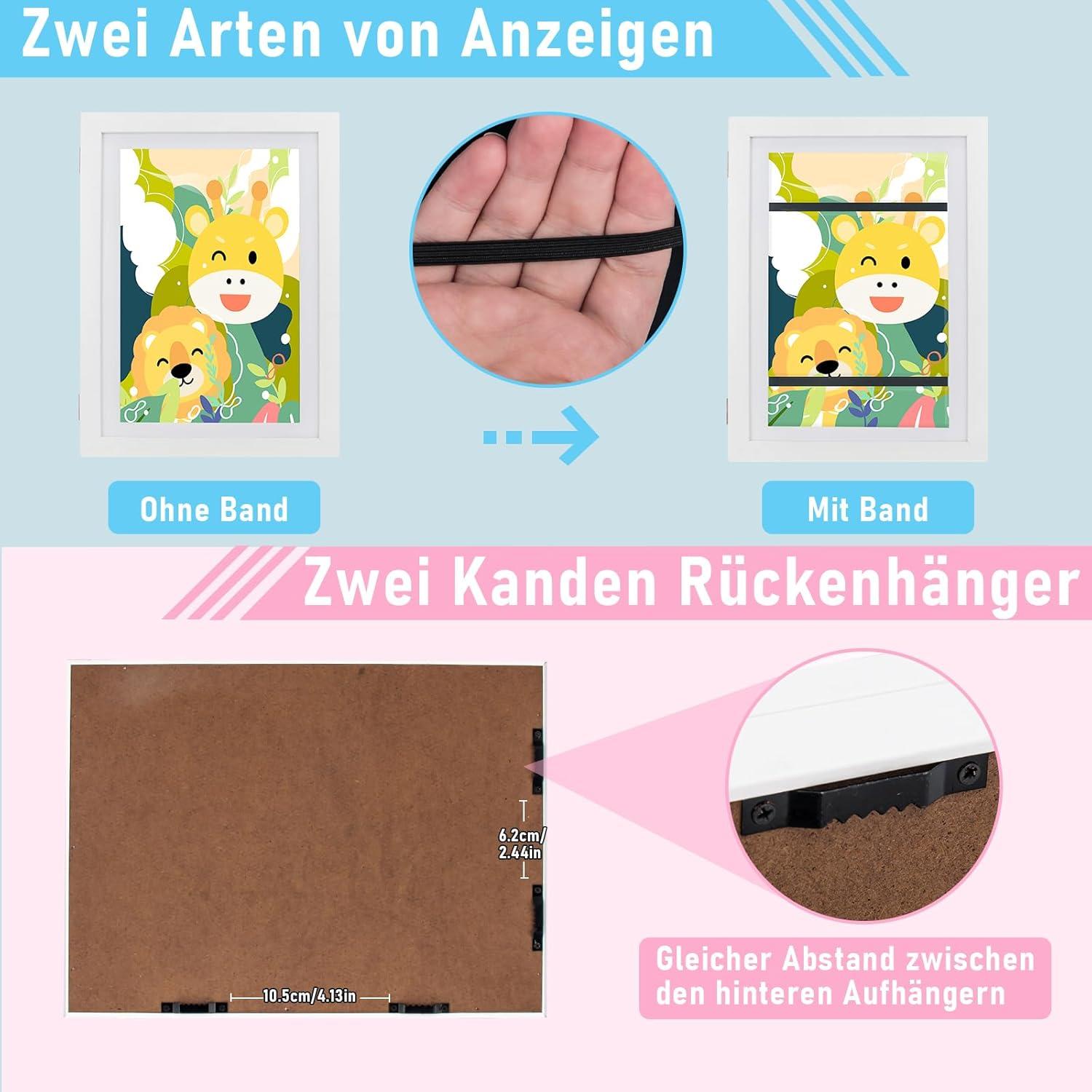 Kinderkunstrahmen A4 Bilderrahmen 2er Set