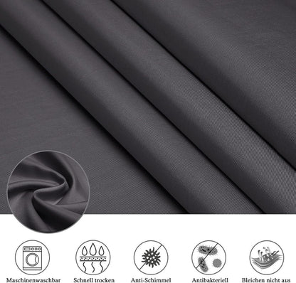 Duschvorhang 120x180 Wasserdicht Dunkelgrau Textil Polyester Anti-Schimmel 8