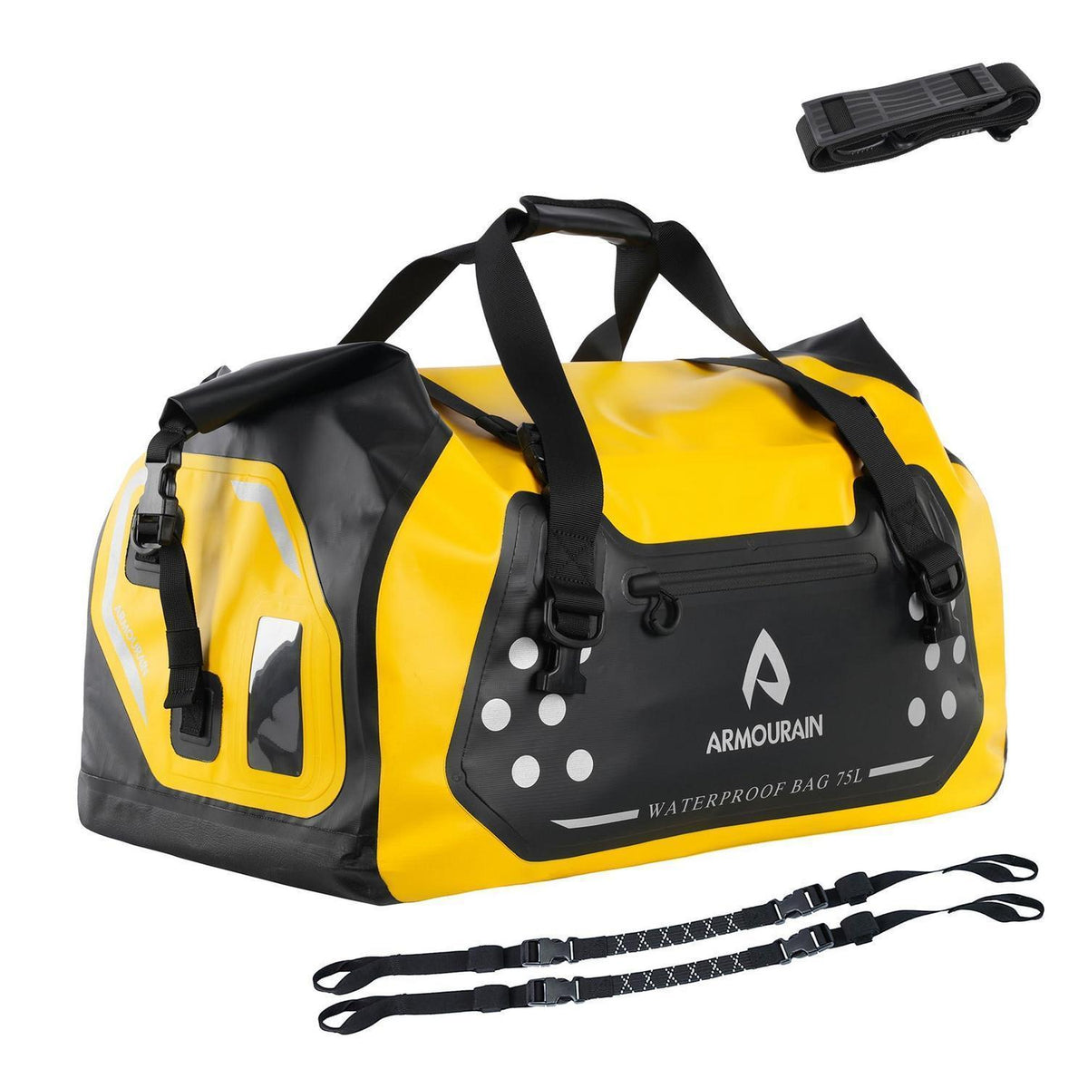 Motorrad Trockentasche 75L Wasserdicht, Gelb