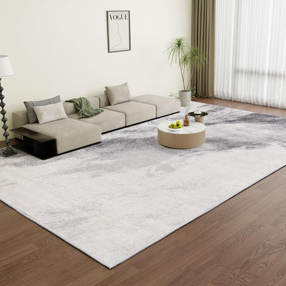 Weicher Flauschiger Teppich Kurzflor Groß 240x340 cm - Hellgrau