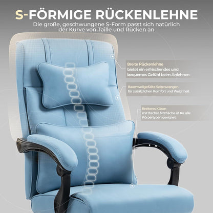 Ergonomischer Chefsessel mit Fußstütze und