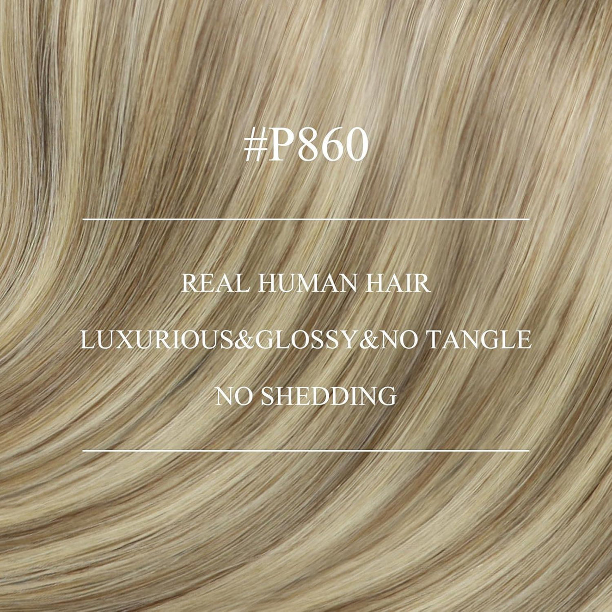Echthaar Haarverlängerung Hellbraun mit Platinblond, 40cm