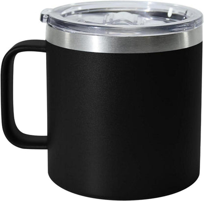 Isolierter Thermobecher mit Deckel Schwarz 354ml 14oz