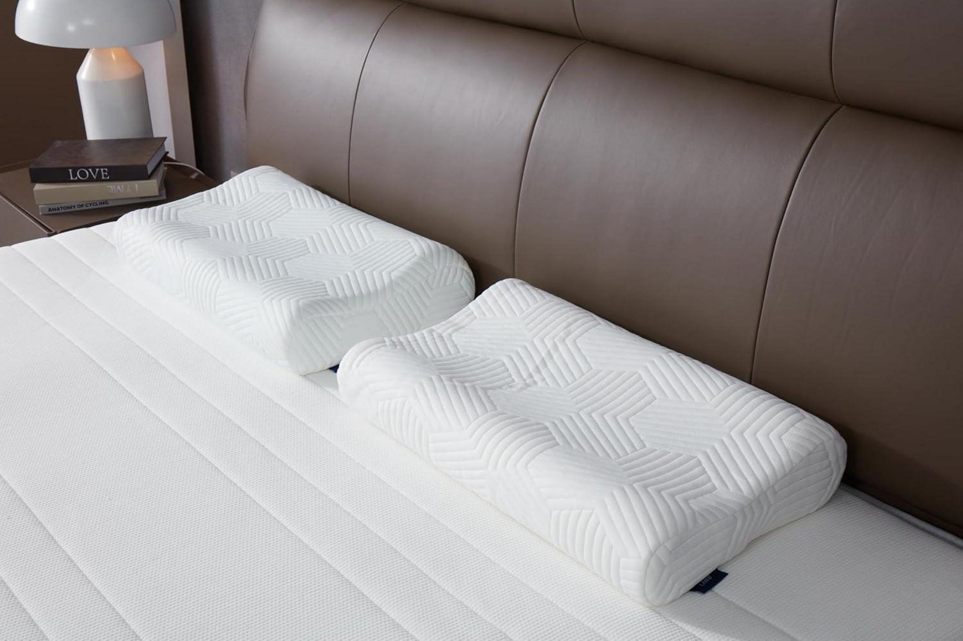 Orthopädisches Memory Foam Kopfkissen Weiß 50x36cm - Höhenverstellbar