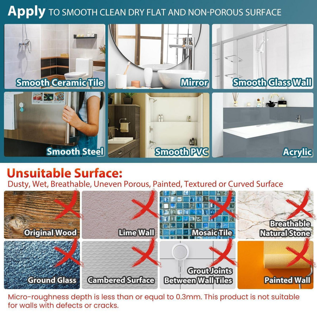 Duschablage ohne Bohren | Rostfreier Edelstahl | Starker Saugnapf