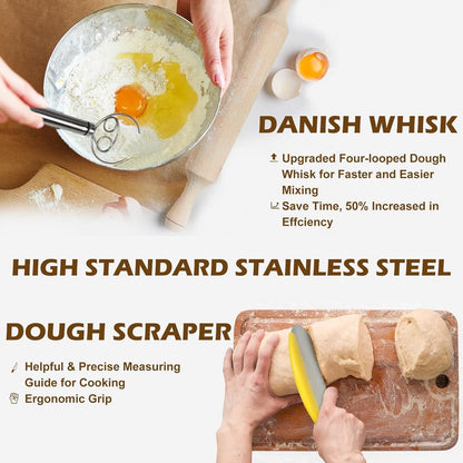 Silikon Gärkorb-Set Brotbacken 9 Zoll rund 10 Zoll ovales Sauerteig-Kit