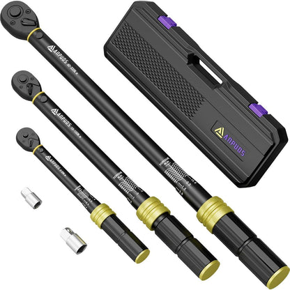 Drehmomentschlüssel Set 5-teilig 1/4" 3/8" 1/2" 3-330Nm Fahrrad Auto LKW