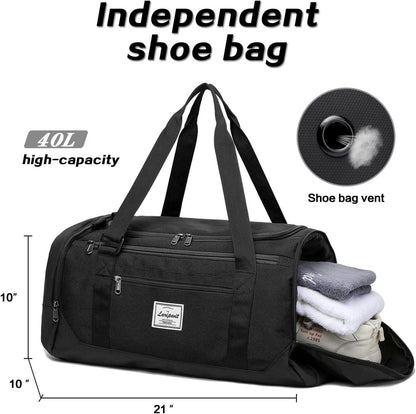 Laripwit 40L Sporttasche Herren Damen Reisetasche mit Schuhfach Nassfach