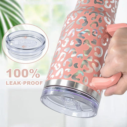 Thermobecher mit Strohhalm 1,2L Auslaufsicher Vakuumisoliert