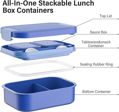 LEIKEEGO Lunchbox 1900ml Auslaufsicher Bento Box für Erwachsene