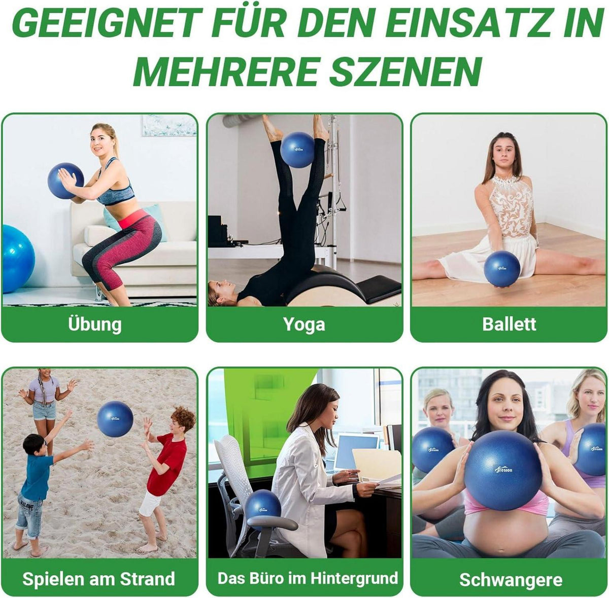 Gymnastikball Pilates-Ball 25cm Yoga Ball Soft Rutschfest Fitnessball