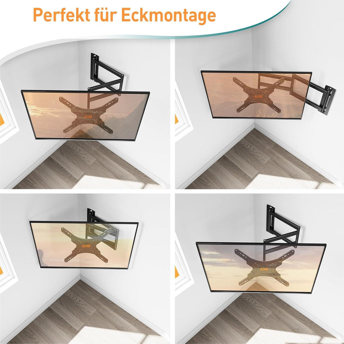 TV Wandhalterung 26-65 Zoll Ausziehbar 950mm VESA 400x400mm 35KG