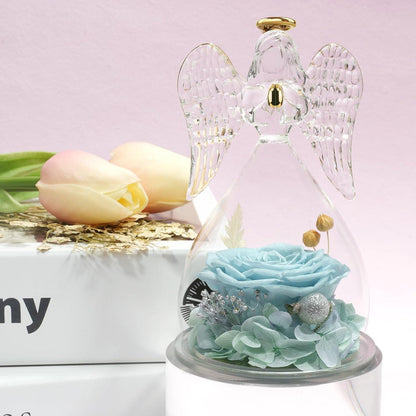 Ewige Rose Engel Figur Geschenk für Frauen