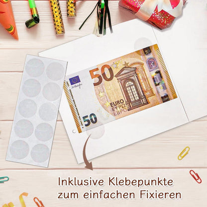 Geldgeschenk Einschulung Verpackung mit Umschlägen & Karte Mädchen Jungen