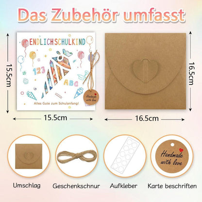 Geldgeschenk Einschulung Verpackung Umschlägen Schulanfang Schulkind