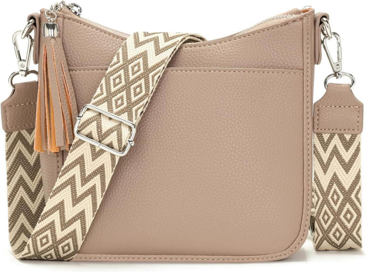 Handtasche Damen Mittelgroß Umhängetasche Crossbody Khaki