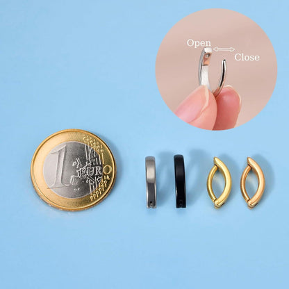 Schwarzes Titan Bauchnabelpiercing 14G Clicker mit Zirkonia 10mm/12mm