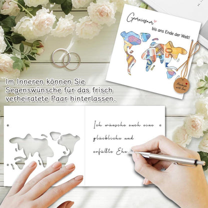 Luckeey Weltkarte Geldgeschenk Hochzeit Umschlägen Verpackung