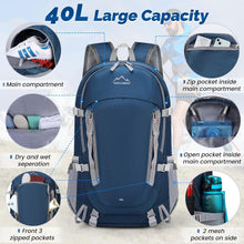 40L Wanderrucksack Herren Damen Wasserdicht Leicht Faltbar