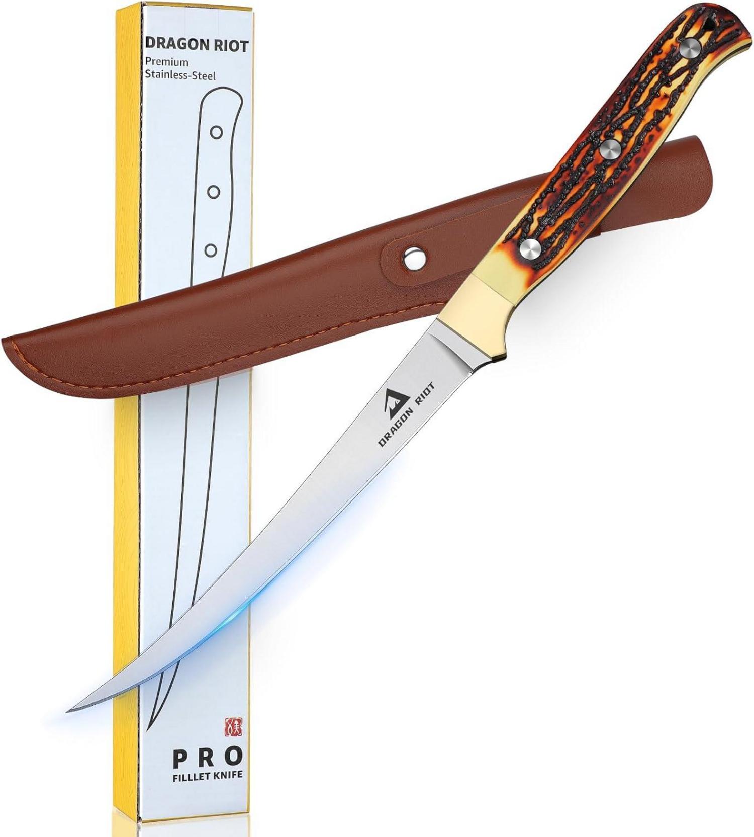 Filetiermesser DRAGON RIOT Fisch 15.3 CM Edelstahl Anti-Rutsch-Griff