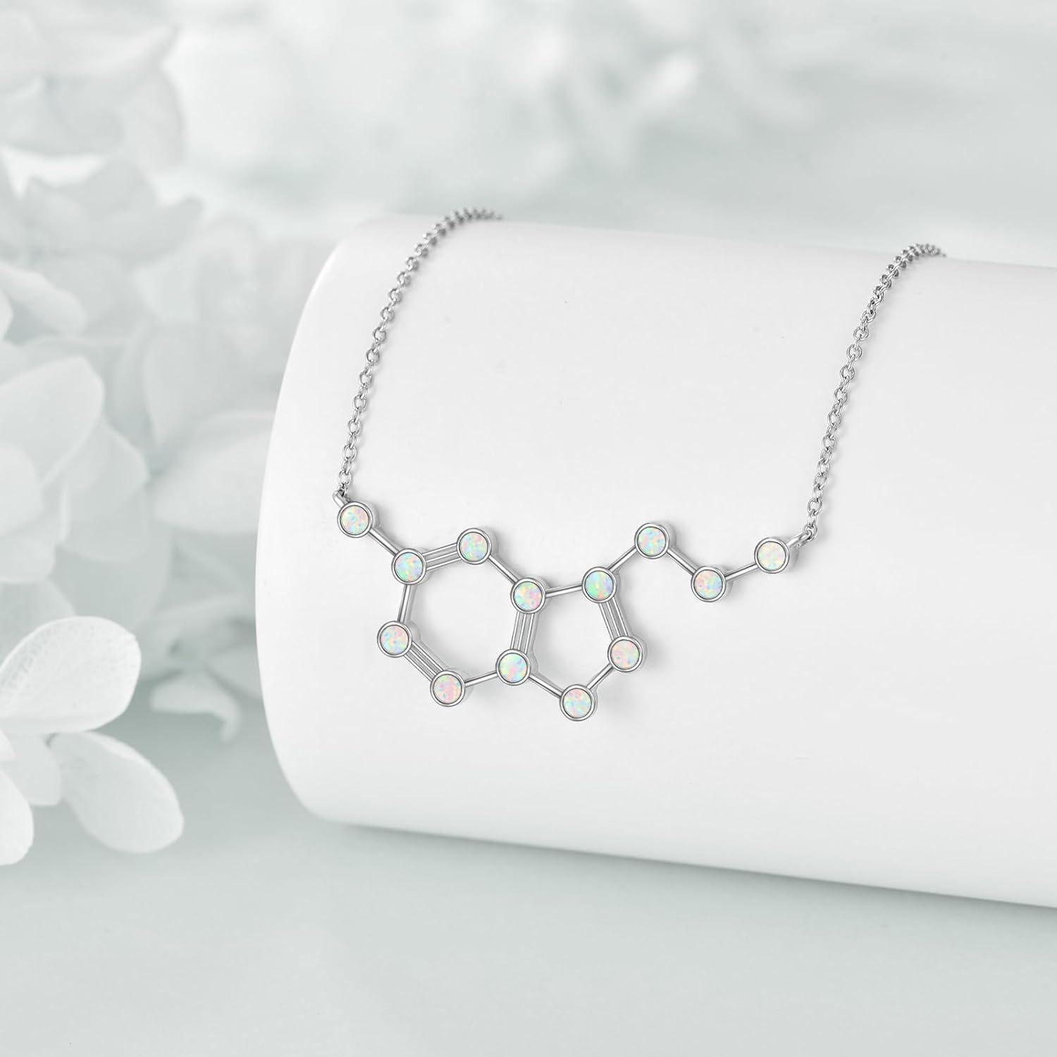 925 Sterling Silber Serotonin Opal Halskette für