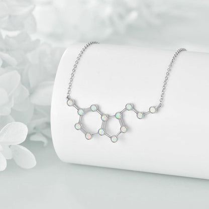 925 Sterling Silber Serotonin Opal Halskette für
