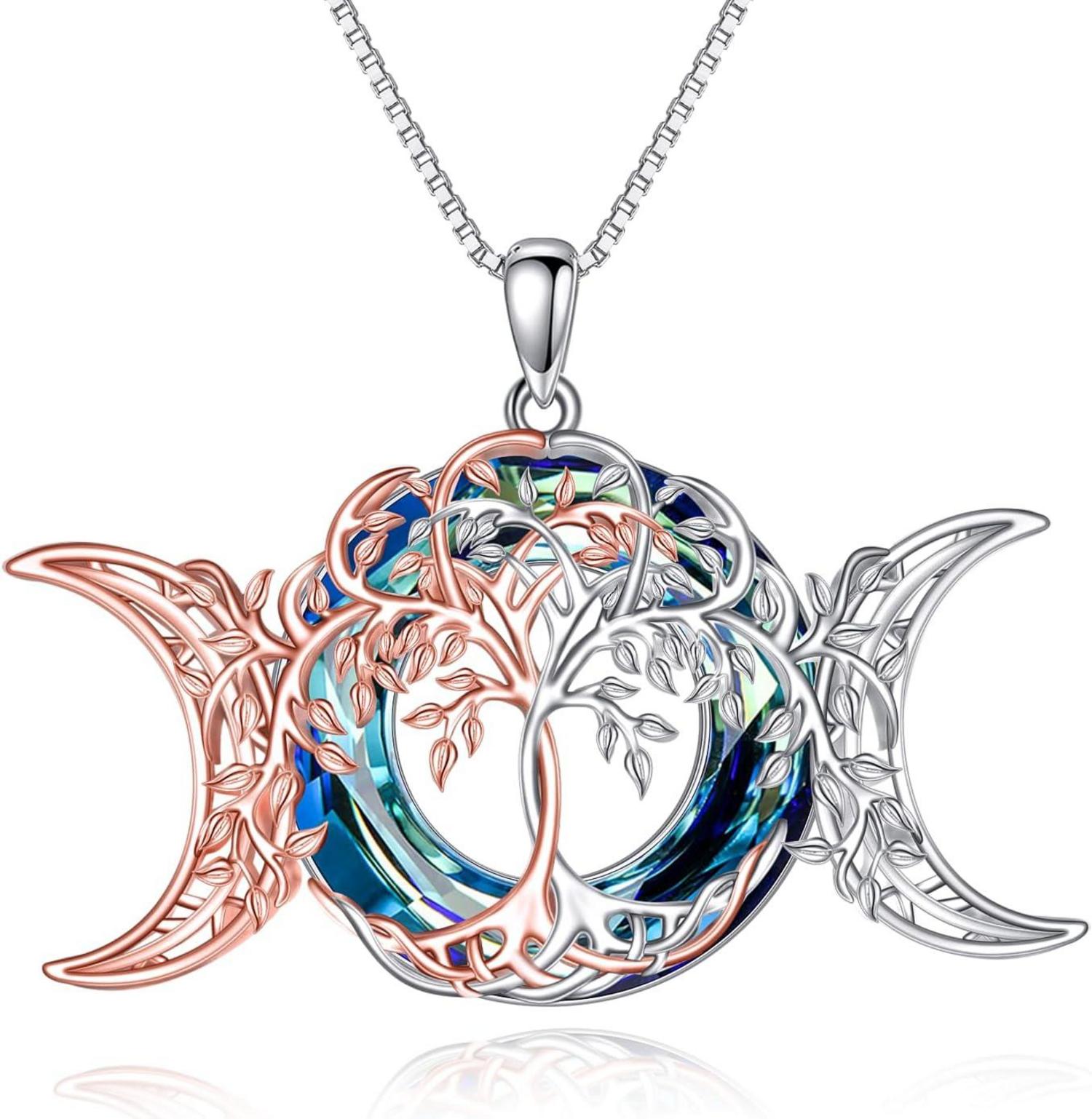 VONALA Baum des Lebens Halskette Sterling Silber mit keltischem Knoten
