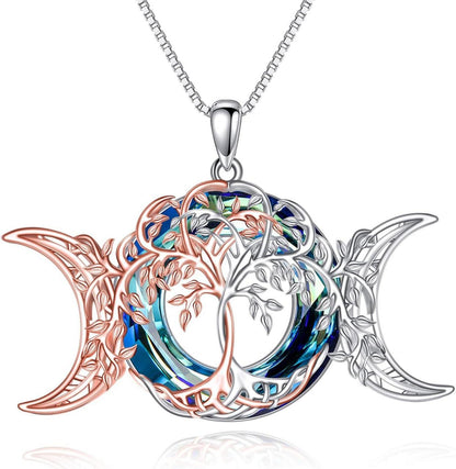 VONALA Baum des Lebens Halskette Sterling Silber mit keltischem Knoten