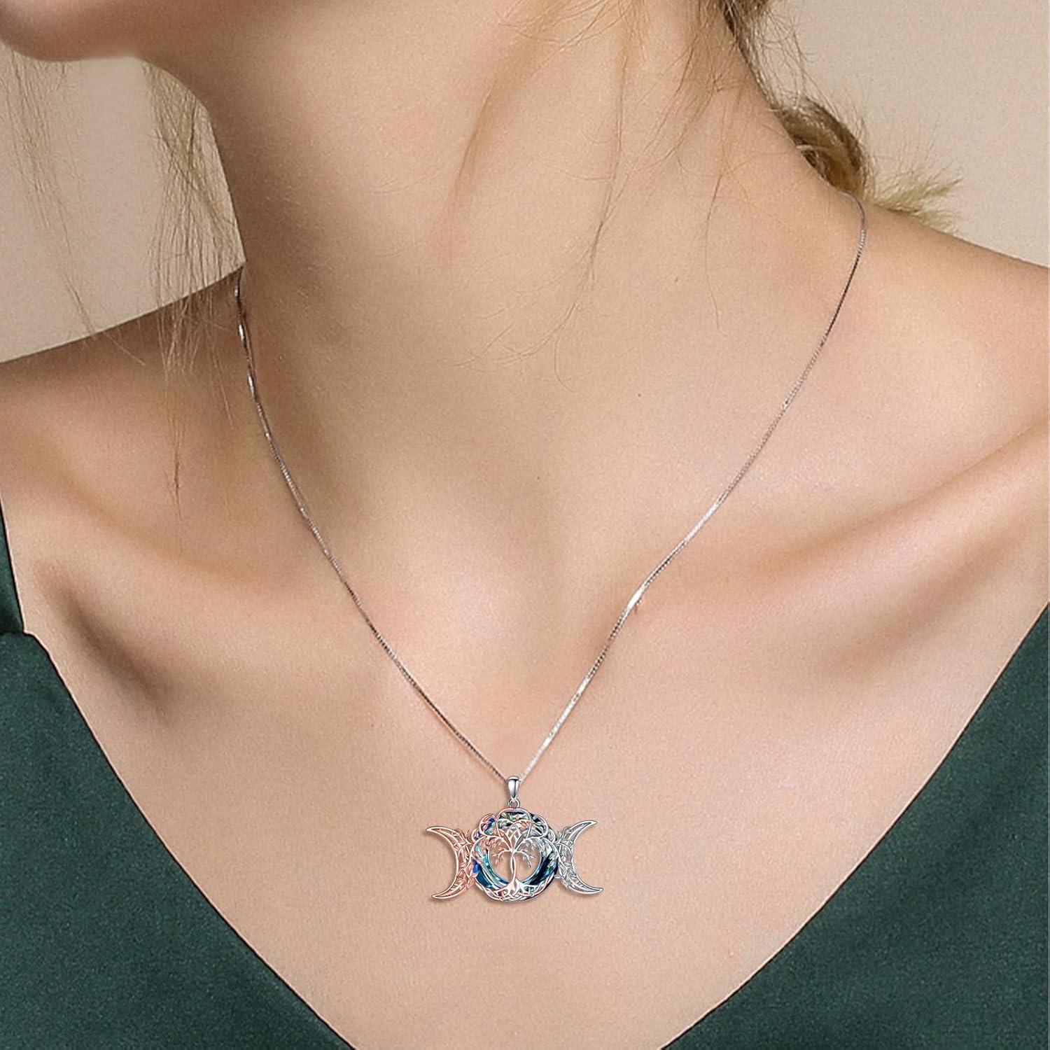VONALA Baum des Lebens Halskette Sterling Silber keltischer Knoten Geschenk für Mutter Tochter Frau