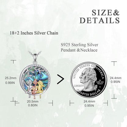 VONALA Drei Schwestern Halskette 925 Sterlingsilber Abalone Anhänger - Schmuck