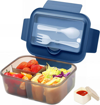 Brotdose Kinder 1400ML Lunchbox Auslaufsicher Bento Box mit Besteck