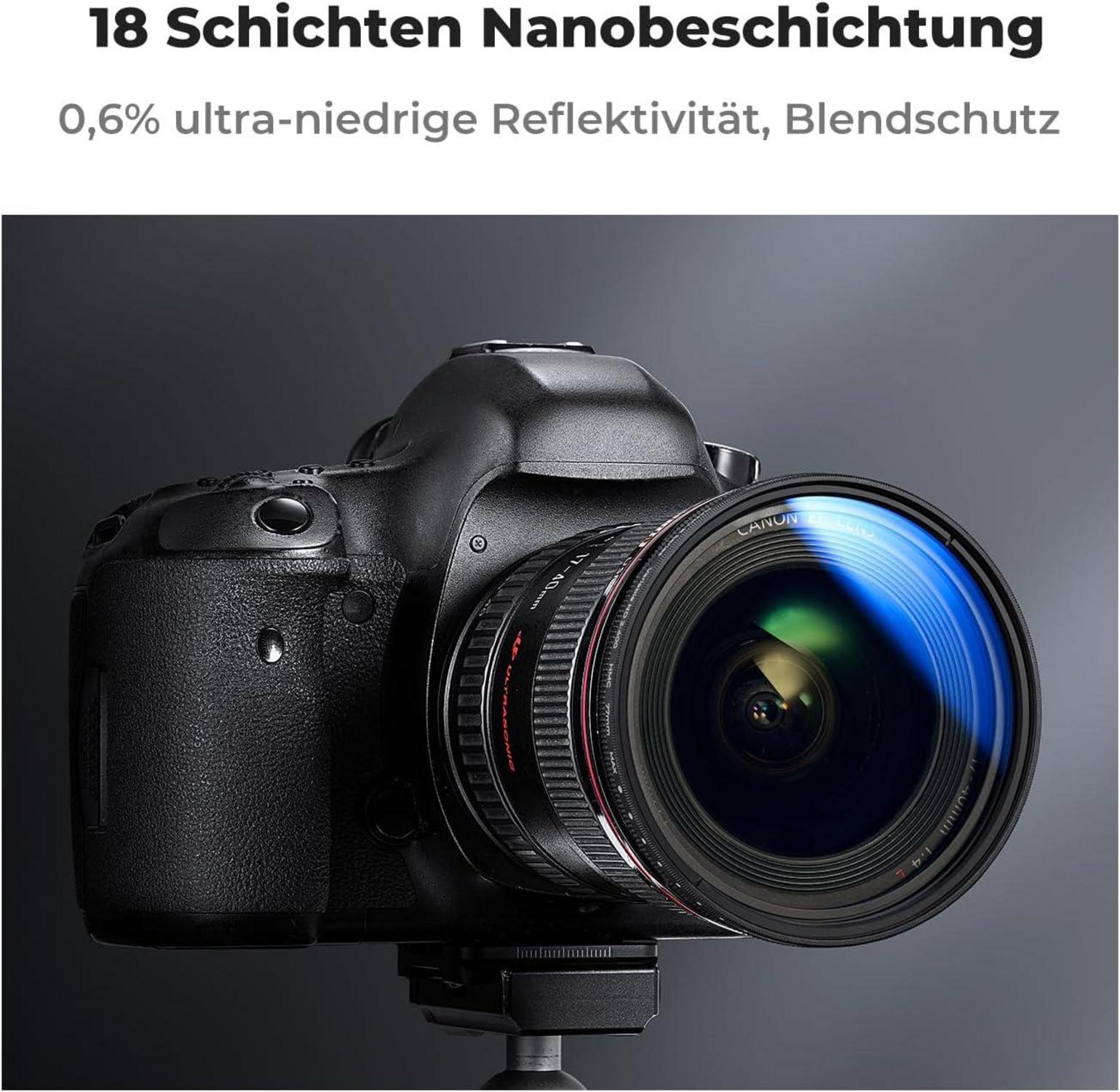 Variabler ND Filter 67mm ND2-400 Ultra-Dünn mit 1-9 Blendenstufen