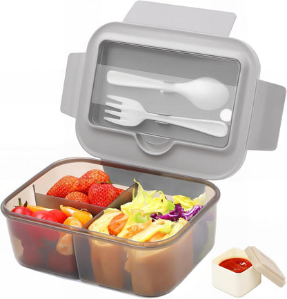 Brotdose Kinder 1400ML Auslaufsicher Lunchbox Bento Box mit Besteck