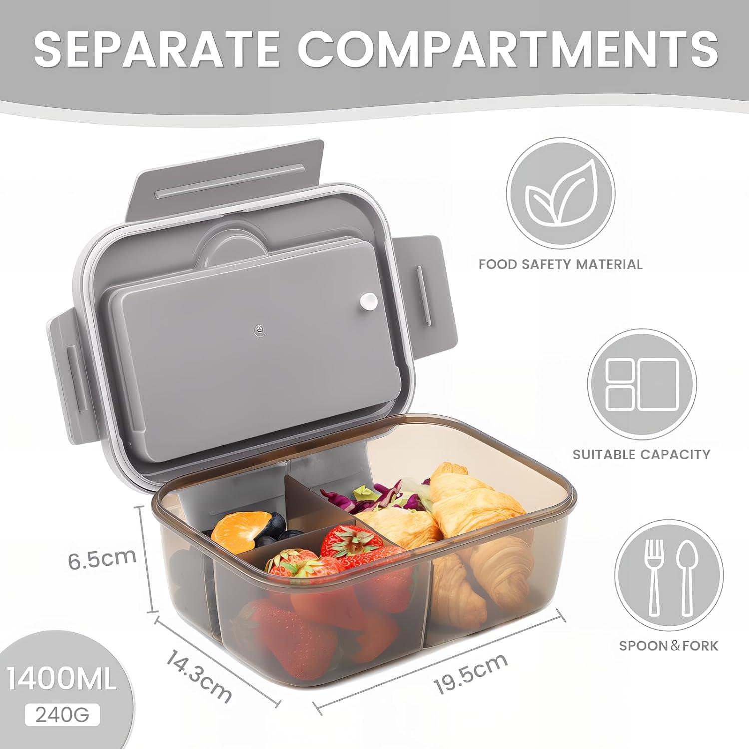 Bugucat Lunchbox Kinder Bento Box mit Fächern