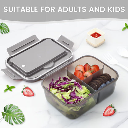 Bugucat Brotdose Kinder 1400ML Lunchbox Auslaufsicher Bento Box mit Besteck
