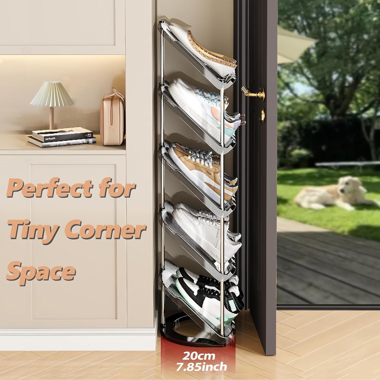 Schuhregal Schmal 5 Ebenen Schräg Schuhablage Platzsparend Organizer