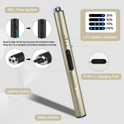 Elektrisches Flammenloses USB-C Arc Feuerzeug Powered by SUPRUS
