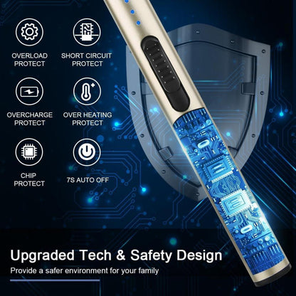 SUPRUS Winddichtes Flammenloses USB-C Arc Feuerzeug Gold