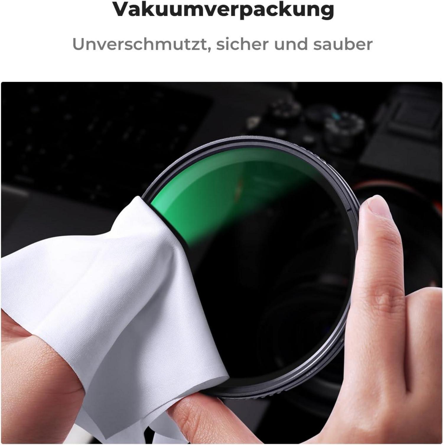58mm UV Filter Objektivdeckel Reinigungstuch 18 Schichten Nano-Beschichtung