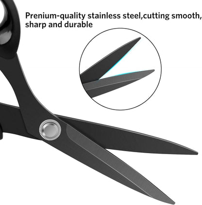 Linkshänder-Nähschere 21cm schwarz Edelstahlklinge Stickereischere