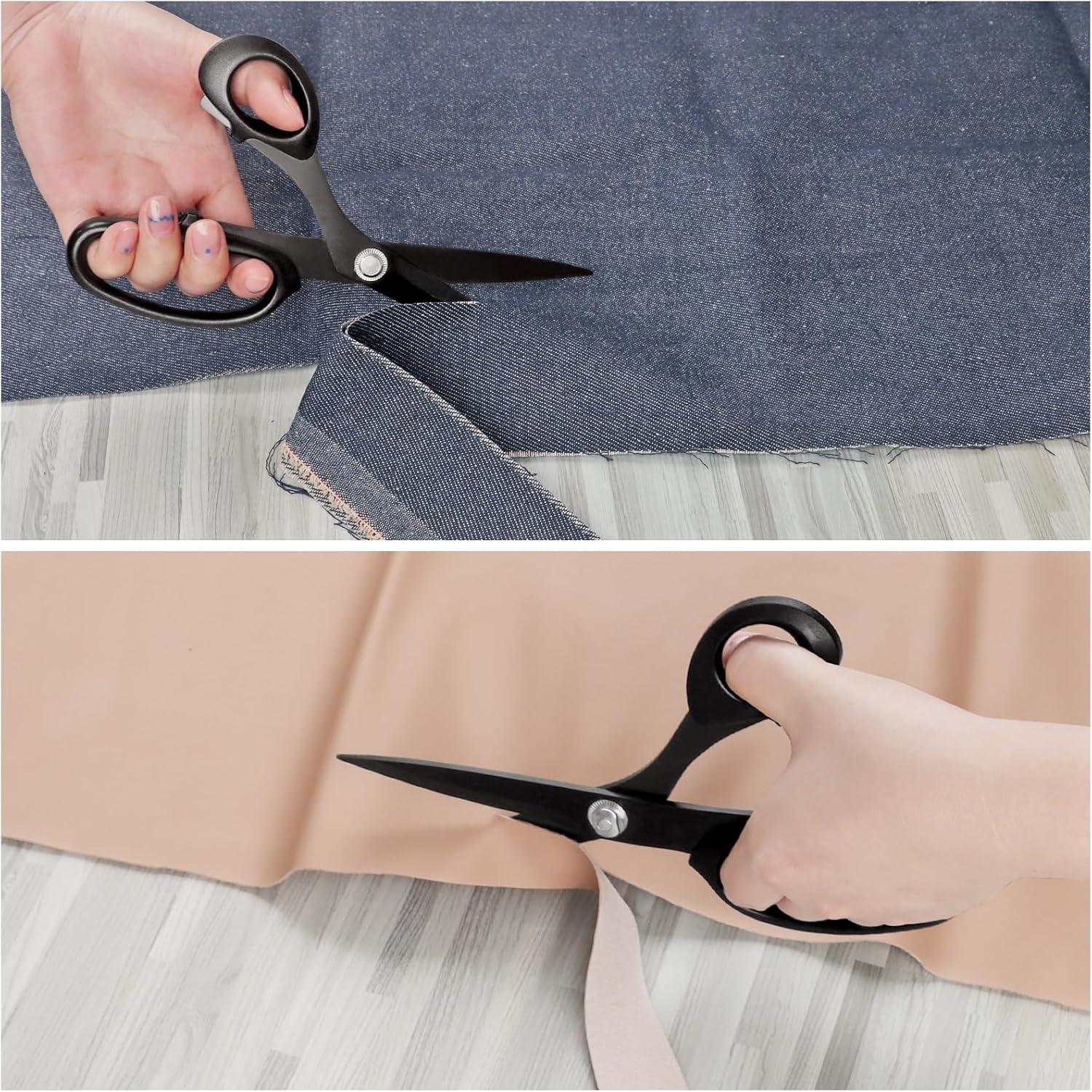 Linkshänder-Nähschere 21 cm Edelstahl Schwarz Stickereischere